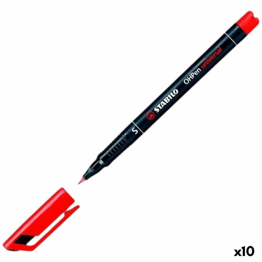 Set de Carioci Stabilo OHPEN UNIVERSAL Negru 0,4 mm (10 Unități) - Birou și papetărie, Pixuri, creioane și articole de scris