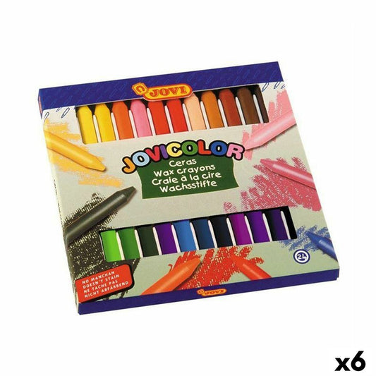 Creioane ceară colorate Jovi JOVICOLOR Multicolor 24 Piese (6 Unități) - Birou și papetărie, Arte și Meserii
