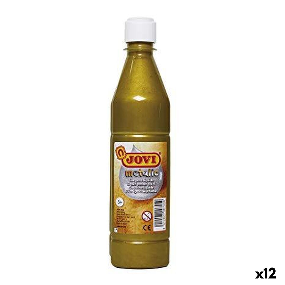 Tempera Jovi SCHOOL Auriu* 500 ml (12 Unități) - Birou și papetărie, Arte și Meserii