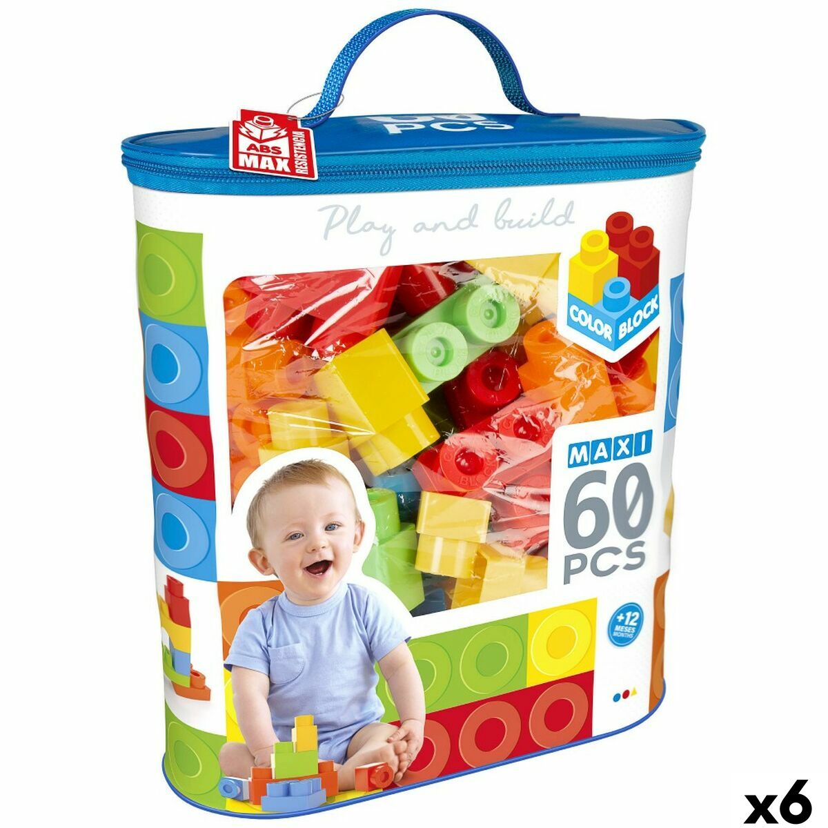 Plăci de Construcții Color Block 60 Piese - Jucarii si jocuri