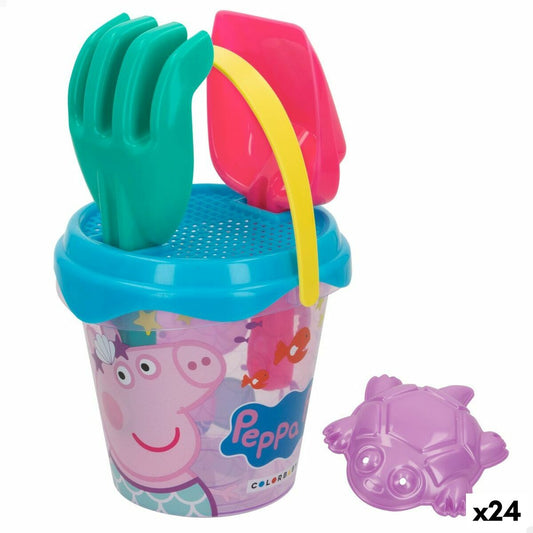 Set de jucării de plajă Peppa Pig 14 x 12,5 x 14 cm (24 Unități) - Jucarii si jocuri, În aer liber și sport