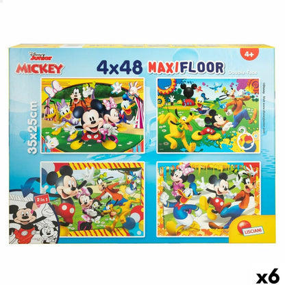 Set de 4 Puzzle-uri Mickey Mouse 35 x 1,5 x 25 cm 48 Piese (6 Unități) - Jucarii si jocuri, Puzzle-uri și puzzle-uri