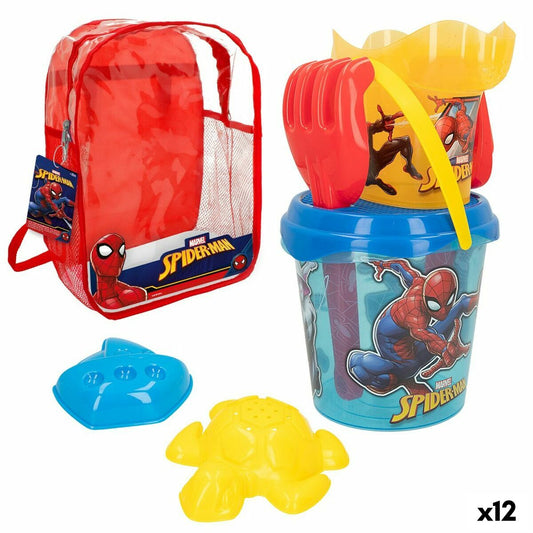 Set de jucării de plajă Spider-Man 18 x 16 x 18 cm (12 Unități) - Jucarii si jocuri, În aer liber și sport