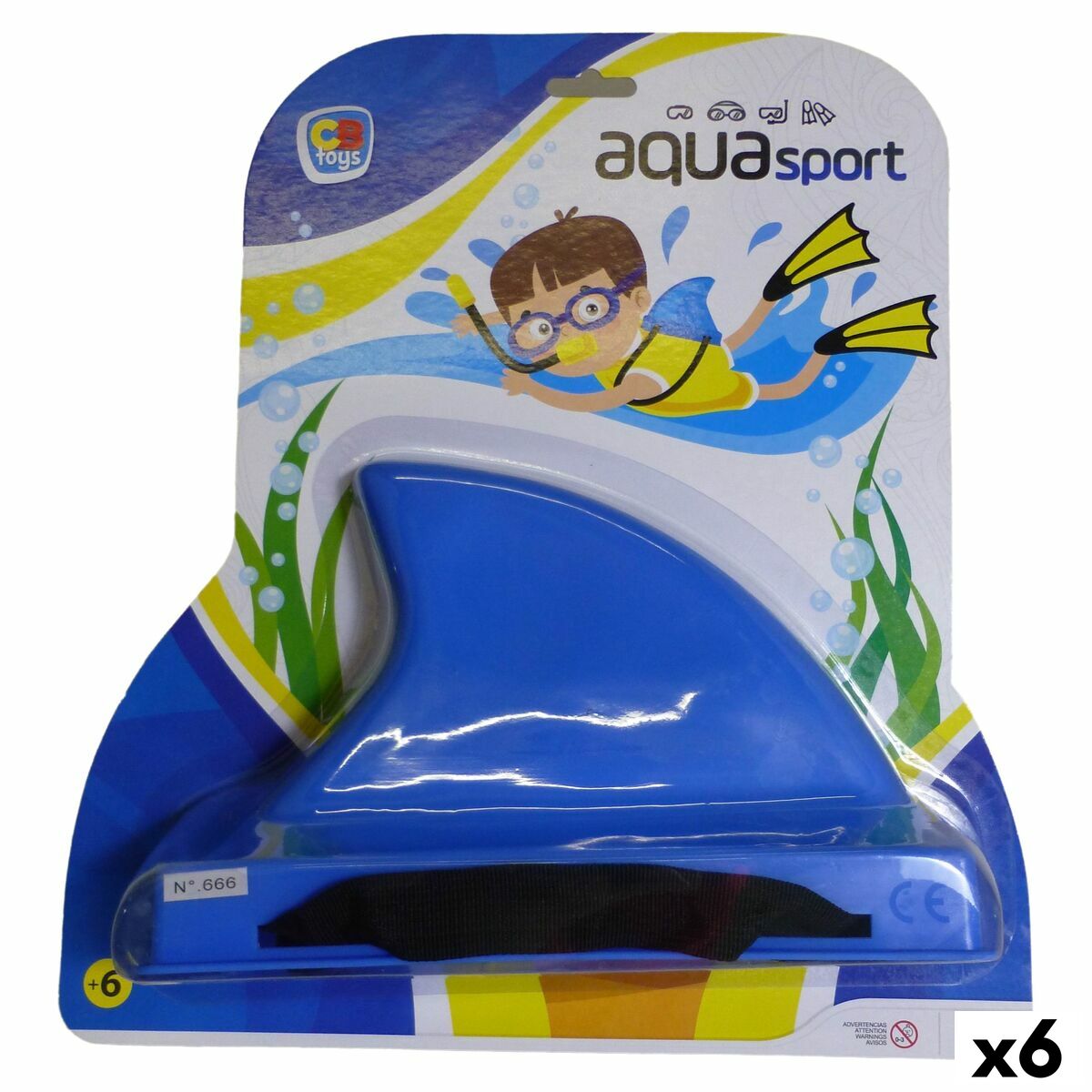 Joc acvatic AquaSport Albastru Rechin (6 Unități) - Jucarii si jocuri, În aer liber și sport