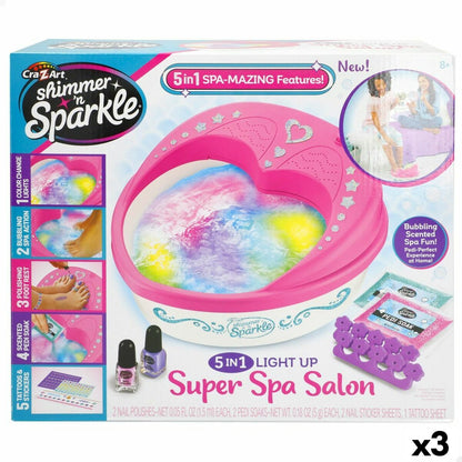 Set de Design pentru Unghii Cra-Z-Art Spa pentru pedichiură (3 Unități) - Jucarii si jocuri, Costume și accesorii