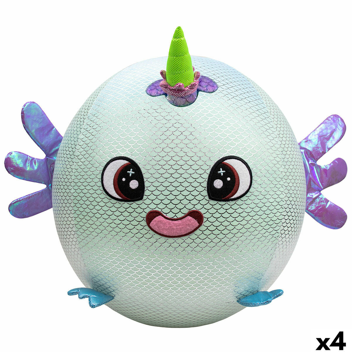 Jucărie de Pluș Eolo Celeste Flauș Plastic 45 x 45 x 45 cm Gonflabil (4 Unități) - Jucarii si jocuri, Jucării de pluș