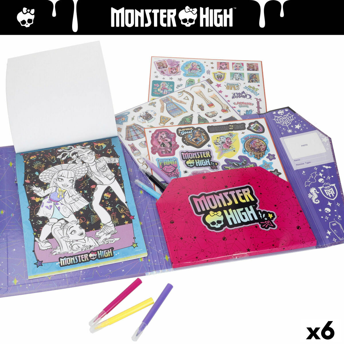 Set pentru desen Monster High (6 Unități) - Birou și papetărie, Arte și Meserii