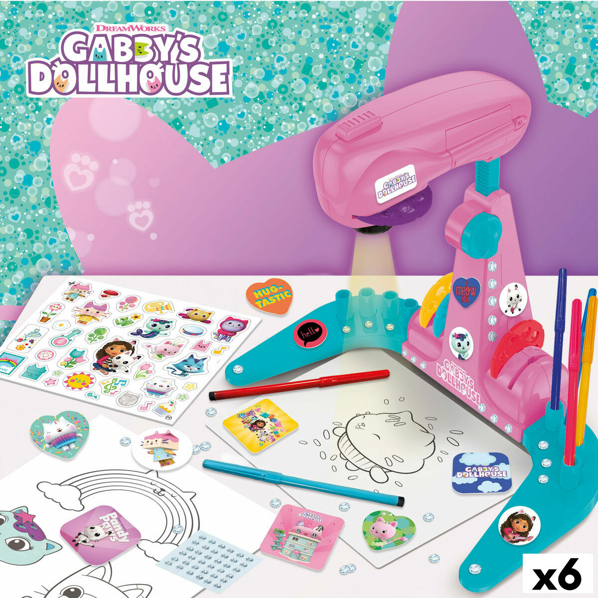 Set pentru desen Gabby's Dollhouse (6 Unități) - Birou și papetărie, Arte și Meserii