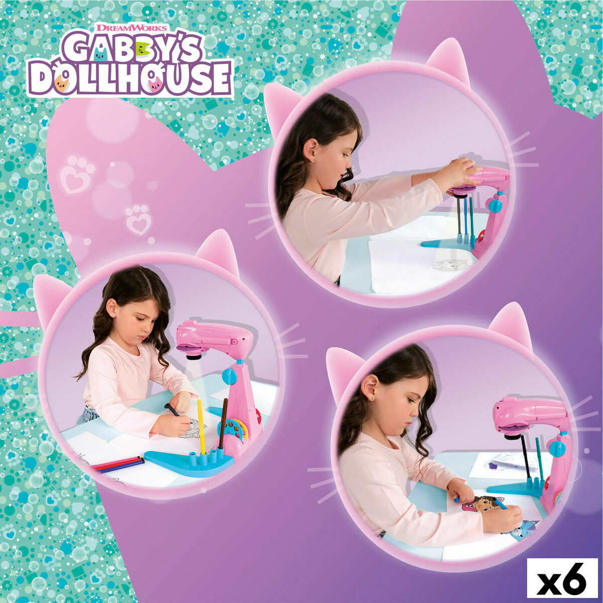 Set pentru desen Gabby's Dollhouse (6 Unități) - Birou și papetărie, Arte și Meserii