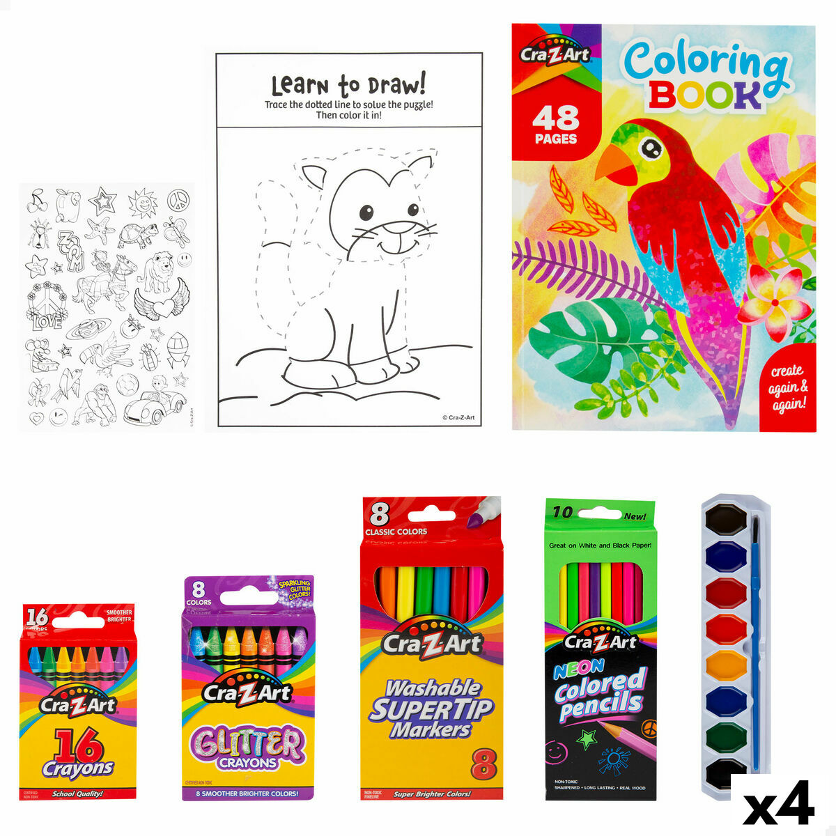 Set pentru desen Cra-Z-Art (4 Unități) - Birou și papetărie, Arte și Meserii