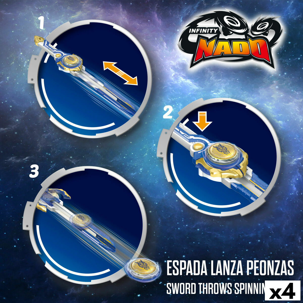 Titirez Infinity Nado (4 Unități) - Jucarii si jocuri, În aer liber și sport