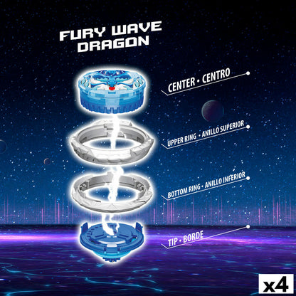 Titirez Infinity Nado (4 Unități) - Jucarii si jocuri, În aer liber și sport