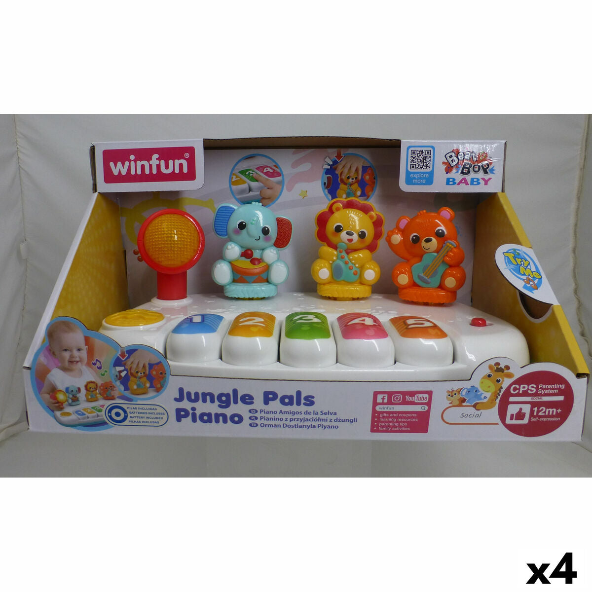 Pian jucărie Winfun 26 x 11 x 15 cm (4 Unități) - Jucarii si jocuri, Instrumente muzicale pentru copii