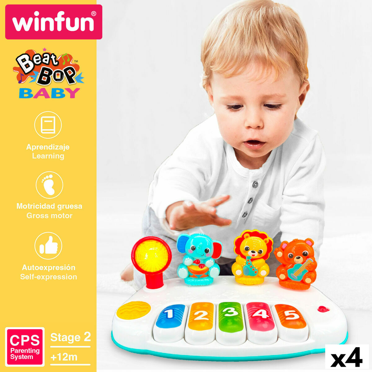 Pian jucărie Winfun 26 x 11 x 15 cm (4 Unități) - Jucarii si jocuri, Instrumente muzicale pentru copii