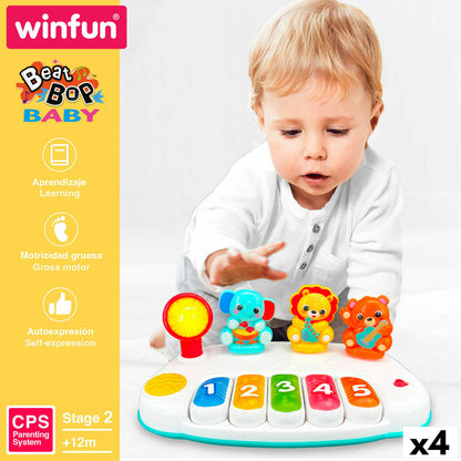 Pian jucărie Winfun 26 x 11 x 15 cm (4 Unități) - Jucarii si jocuri, Instrumente muzicale pentru copii