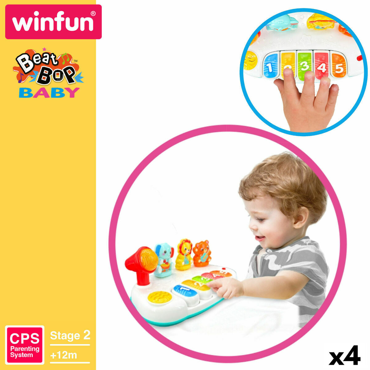 Pian jucărie Winfun 26 x 11 x 15 cm (4 Unități) - Jucarii si jocuri, Instrumente muzicale pentru copii