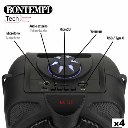Difuzor cu Microfon Karaoke Bontempi 4 Unități - Jucarii si jocuri, Jucării electronice