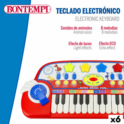 Pian Electronic Bontempi 38 x 18 x 17 cm (6 Unități) - Jucarii si jocuri, Instrumente muzicale pentru copii