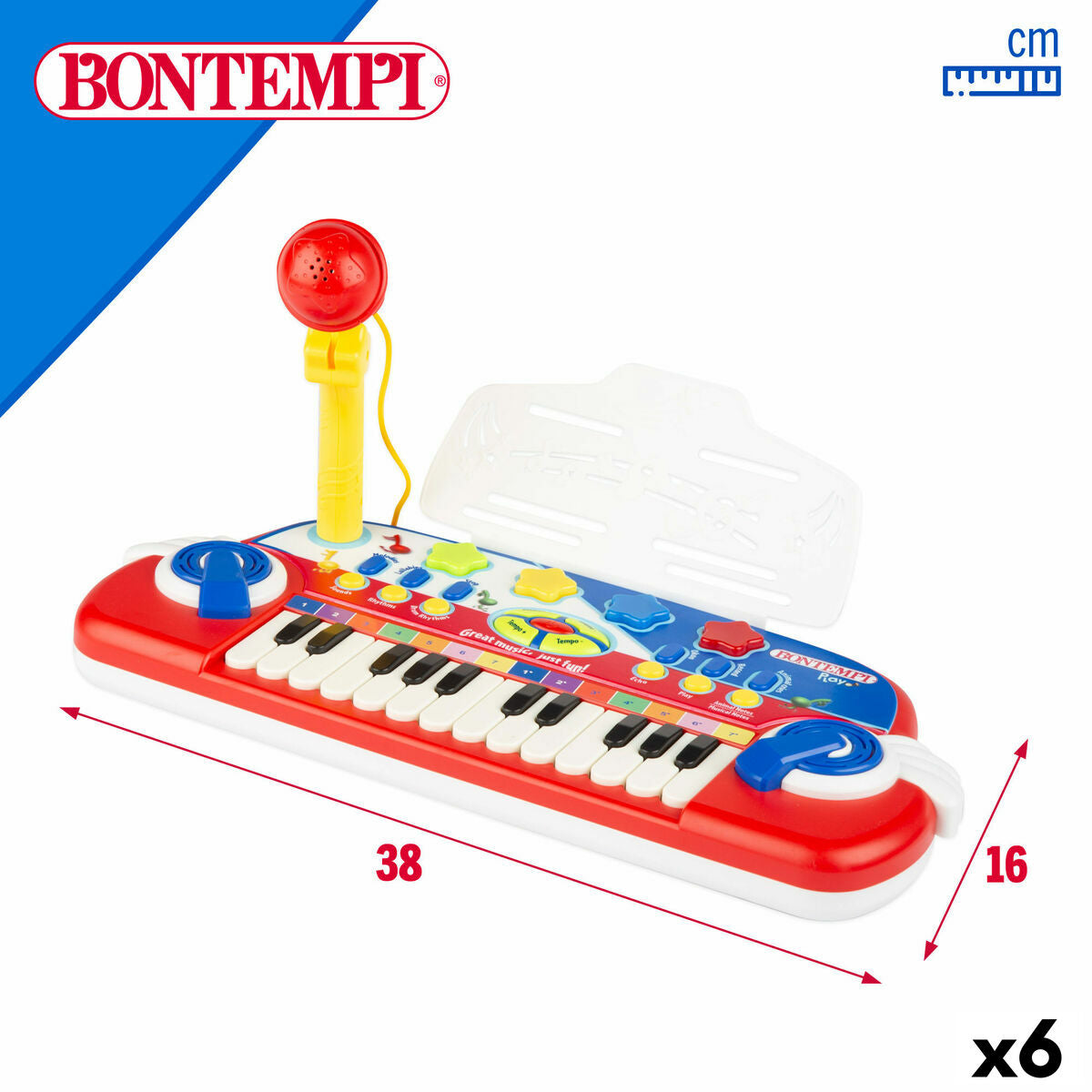 Pian Electronic Bontempi 38 x 18 x 17 cm (6 Unități) - Jucarii si jocuri, Instrumente muzicale pentru copii