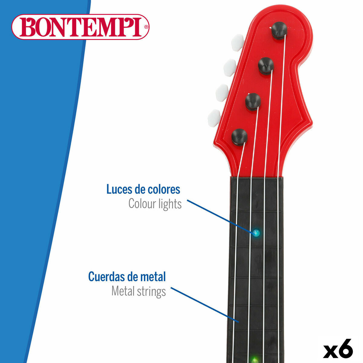 Chitară pentru Copii Bontempi 17 x 51 x 5 cm (6 Unități) - Jucarii si jocuri, Instrumente muzicale pentru copii