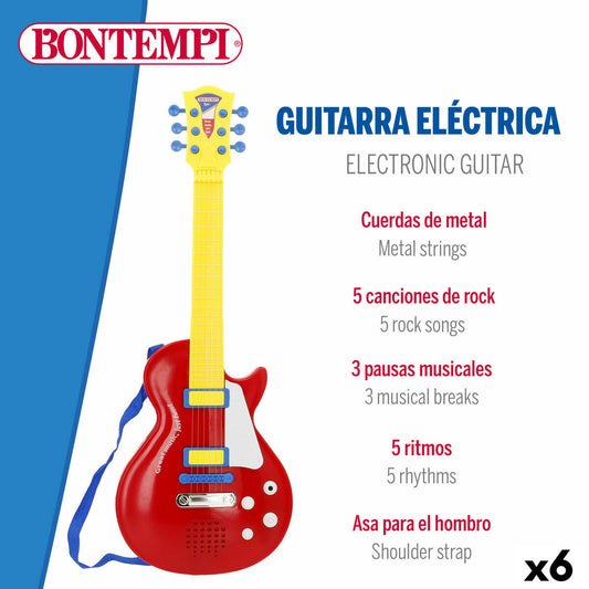 Chitară pentru Copii Bontempi Rosu-Galben 20 x 56 x 4 cm (6 Unități) - Jucarii si jocuri, Instrumente muzicale pentru copii