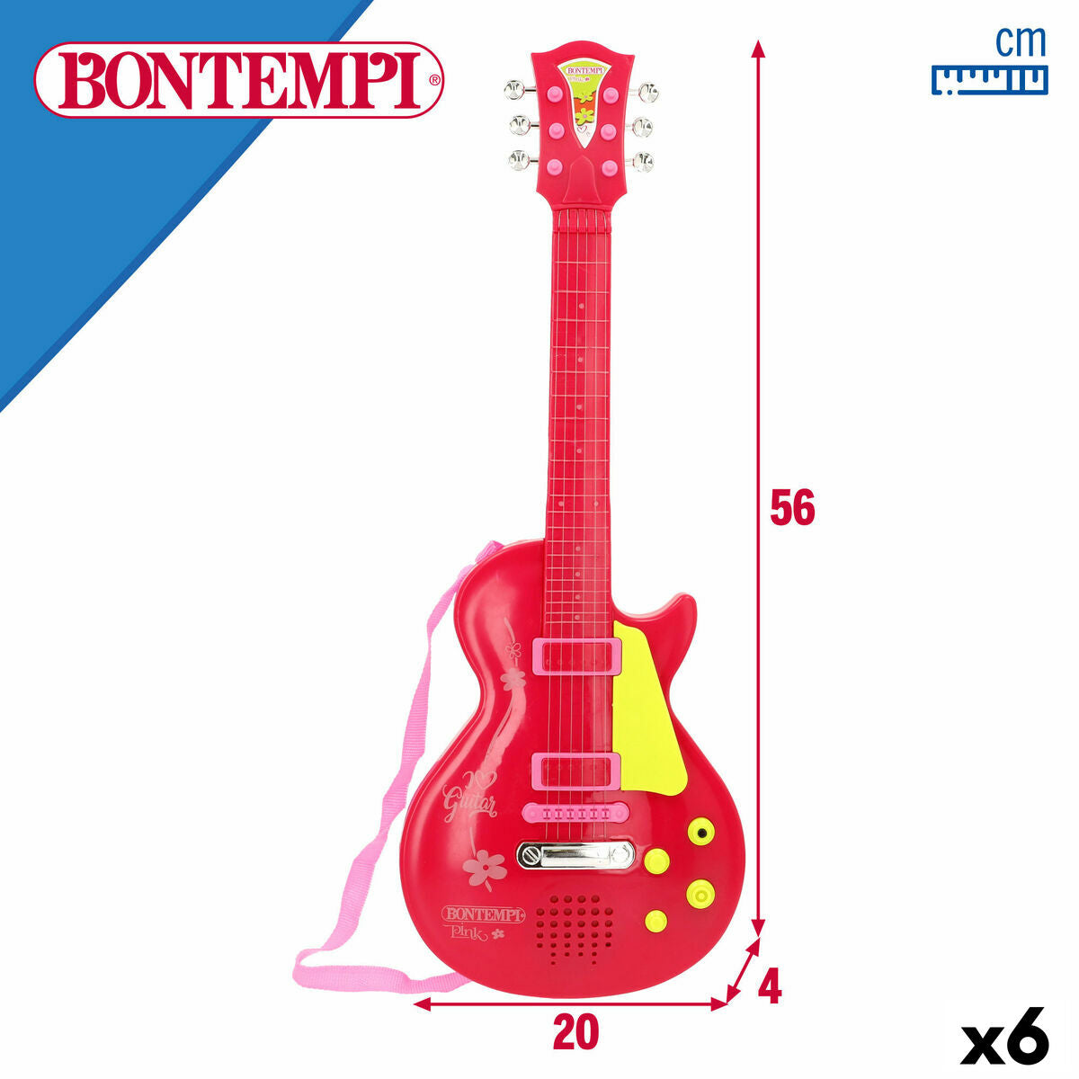 Chitară pentru Copii Bontempi 20 x 56 x 4 cm (6 Unități) - Jucarii si jocuri, Instrumente muzicale pentru copii