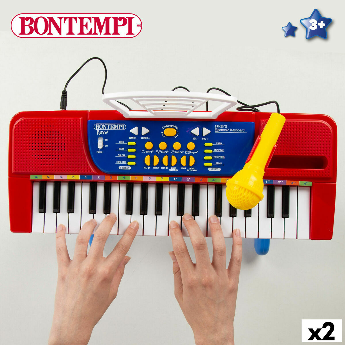 Tastatură 37 Taste Bontempi 43 x 56 x 23 cm (2 Unități) - Jucarii si jocuri, Instrumente muzicale pentru copii