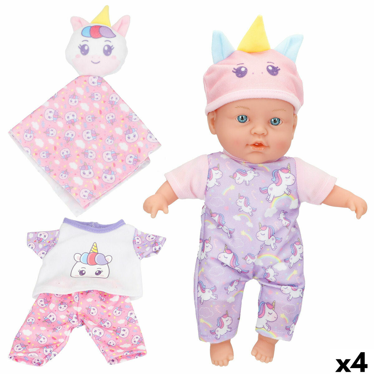 Păpușă Bebe Colorbaby 21 x 32 x 9,5 cm 4 Unități - Jucarii si jocuri, Păpuși și accesorii