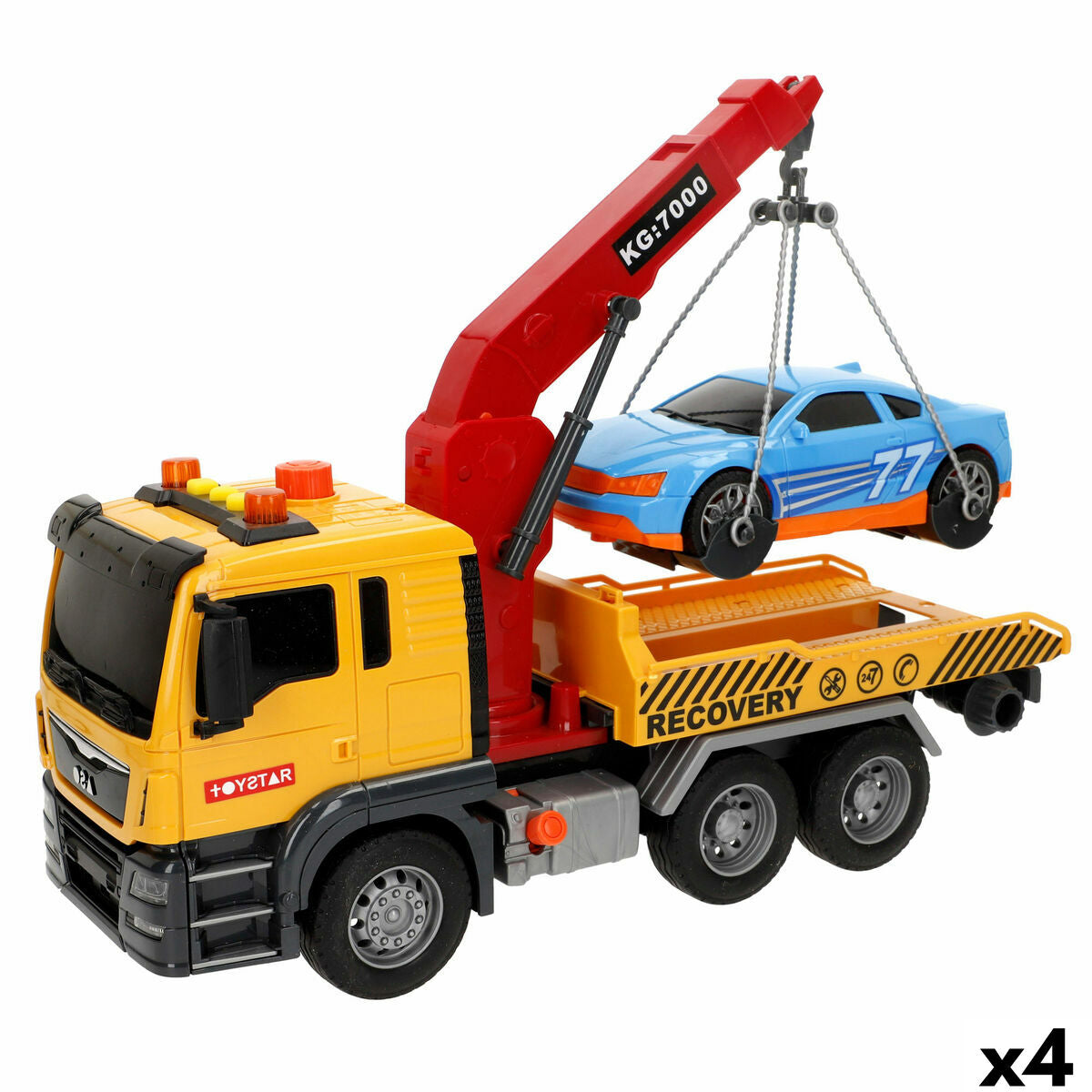 Camion cu Macara Speed & Go 33 x 23 x 12 cm (4 Unități) - Jucarii si jocuri, Vehicule