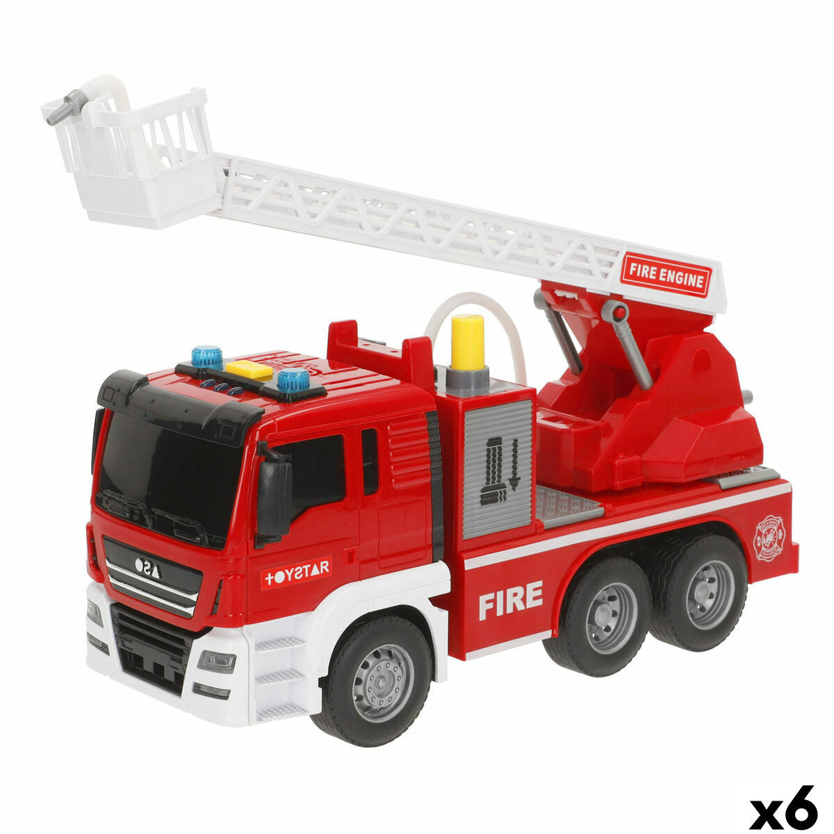 Mașină de pompieri cu girofar și sirenă Speed & Go 26 x 14 x 9 cm (6 Unități) - Jucarii si jocuri, Vehicule