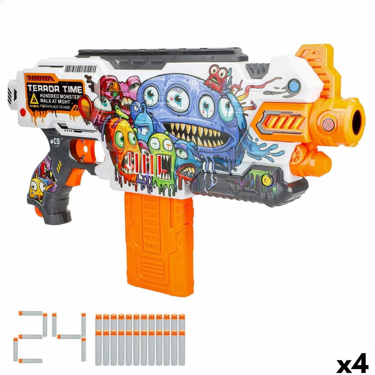 Pistol cu Săgeți Colorbaby 43 x 25 x 6,5 cm 4 Unități - Jucarii si jocuri, Costume și accesorii