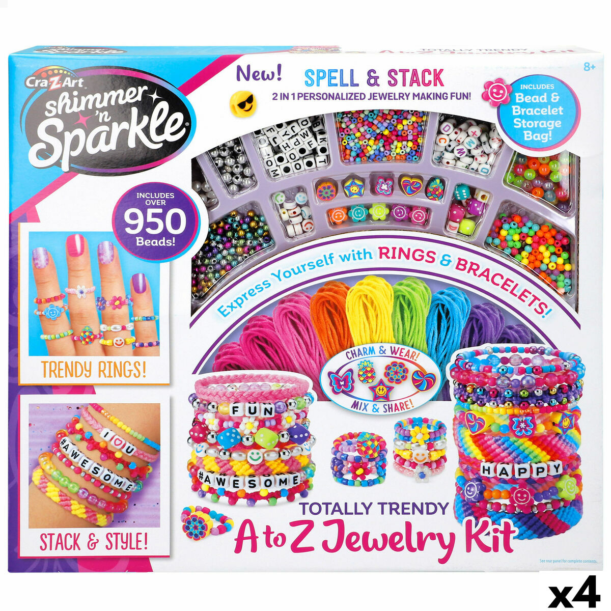 Kit de Bijuterii Cra-Z-Art 0,1 x 0,1 x 0,1 cm (4 Unități) - Jucarii si jocuri, Activități creative