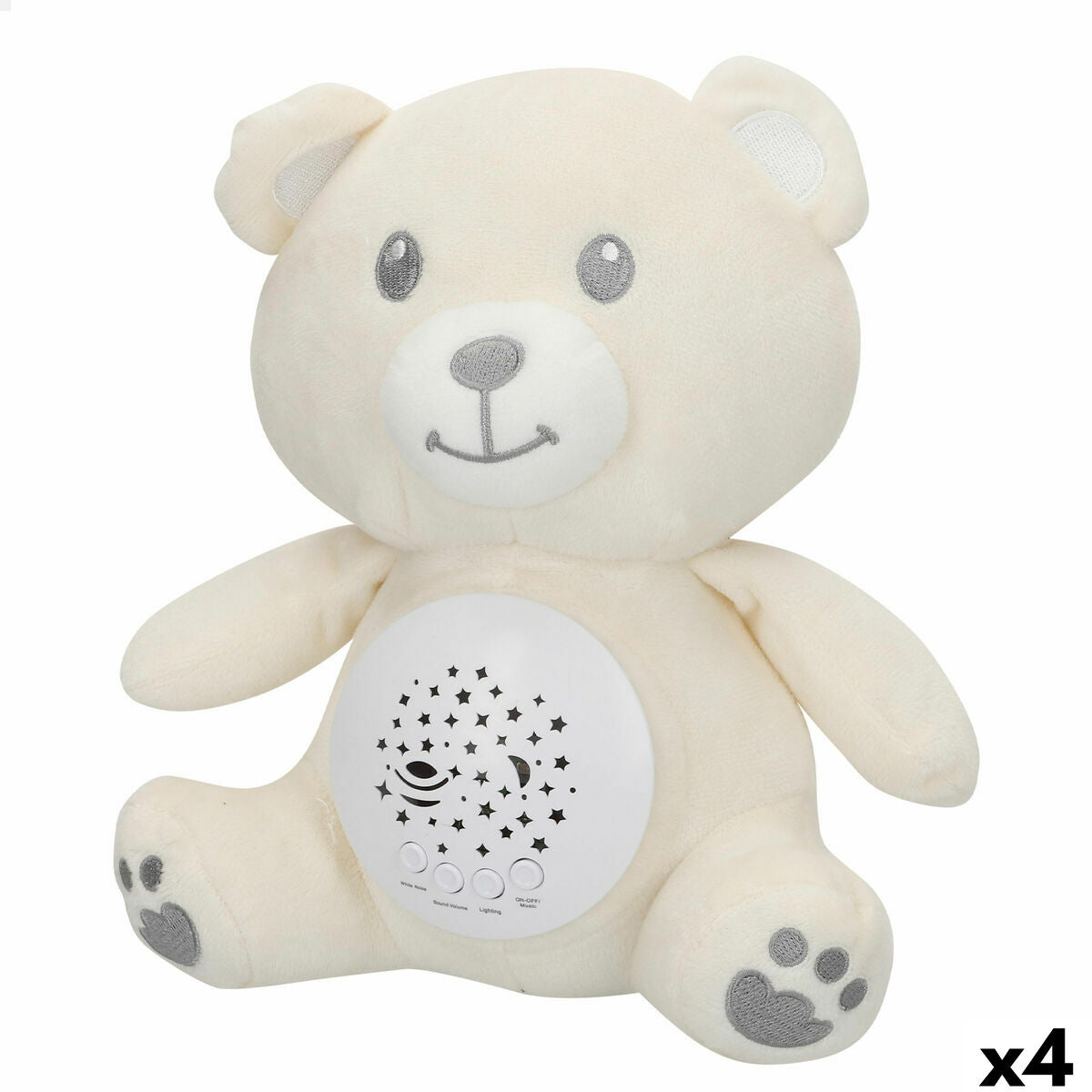 Jucărie de Pluș cu Proiector LED Colorbaby Flauș Plastic 20 x 25 x 12 cm (4 Unități) - Jucarii si jocuri, Jucării de pluș