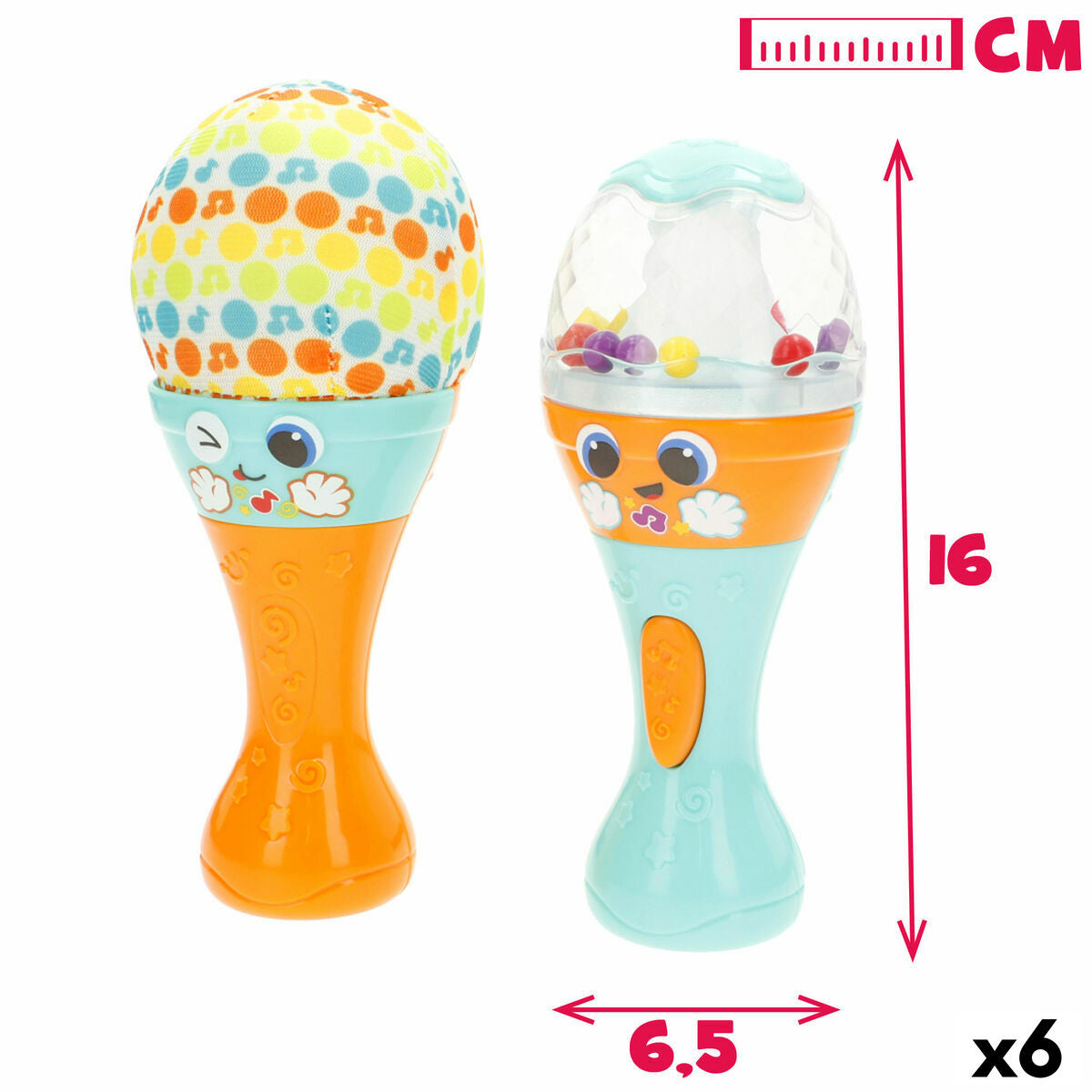 Jucărie muzicală Winfun 7 x 17 x 7 cm (6 Unități) - Bebelus, Jucăriile copilăriei timpurii