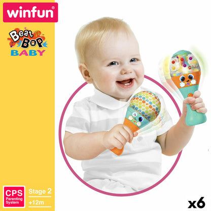 Jucărie muzicală Winfun 7 x 17 x 7 cm (6 Unități) - Bebelus, Jucăriile copilăriei timpurii