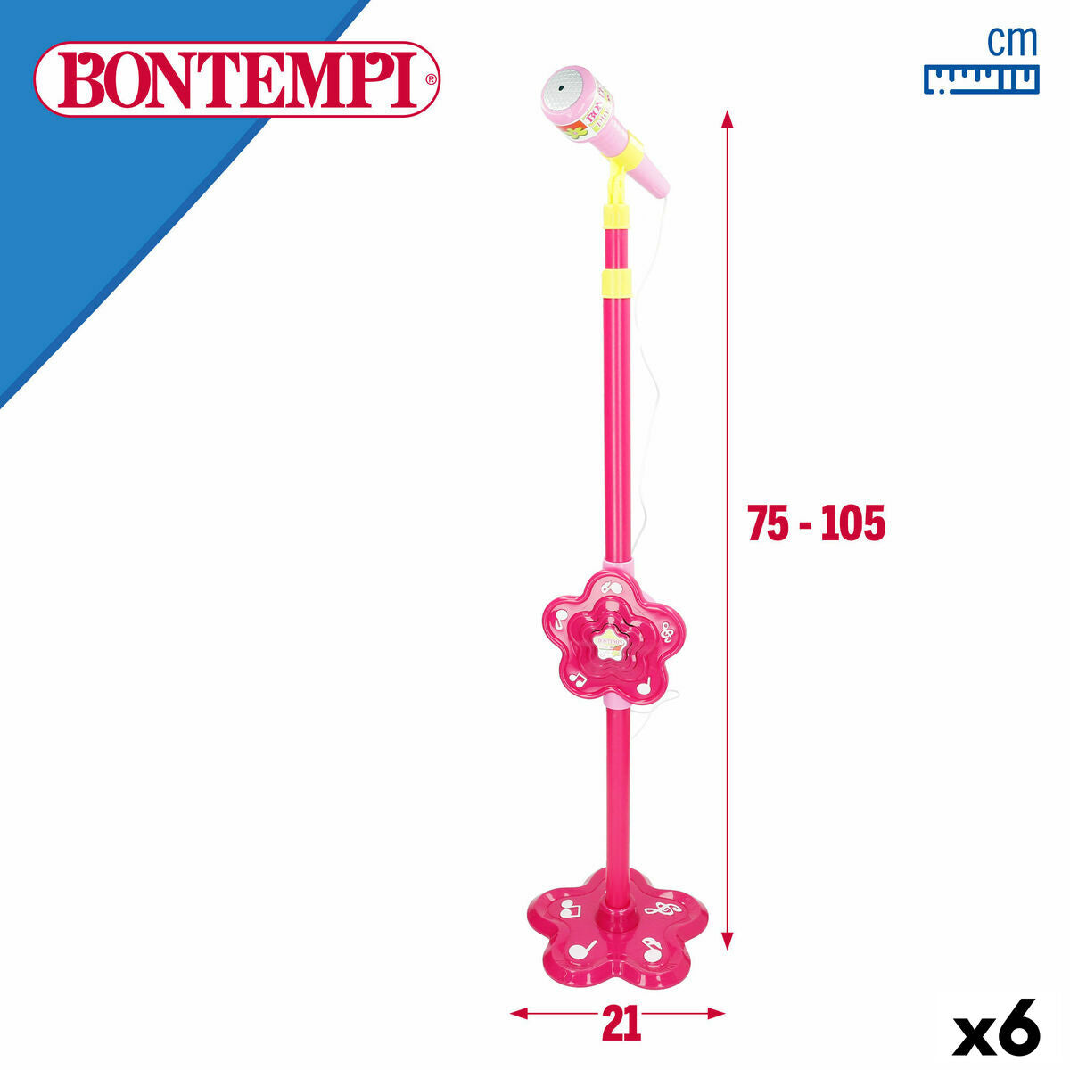 Microfon jucărie Bontempi 20 x 105 x 20 cm (6 Unități) - Bebelus, Jucăriile copilăriei timpurii