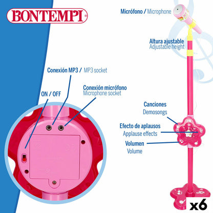 Microfon jucărie Bontempi 20 x 105 x 20 cm (6 Unități) - Bebelus, Jucăriile copilăriei timpurii
