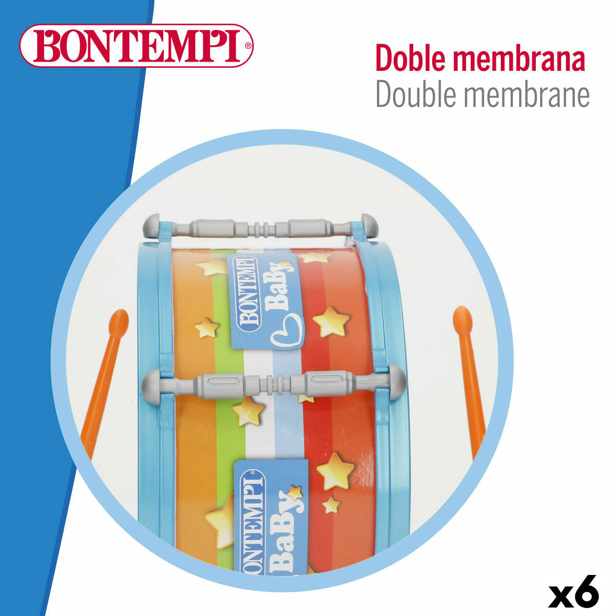 Cilindru Bontempi 24 x 13 x 24 cm (6 Unități) - Bebelus, Jucăriile copilăriei timpurii