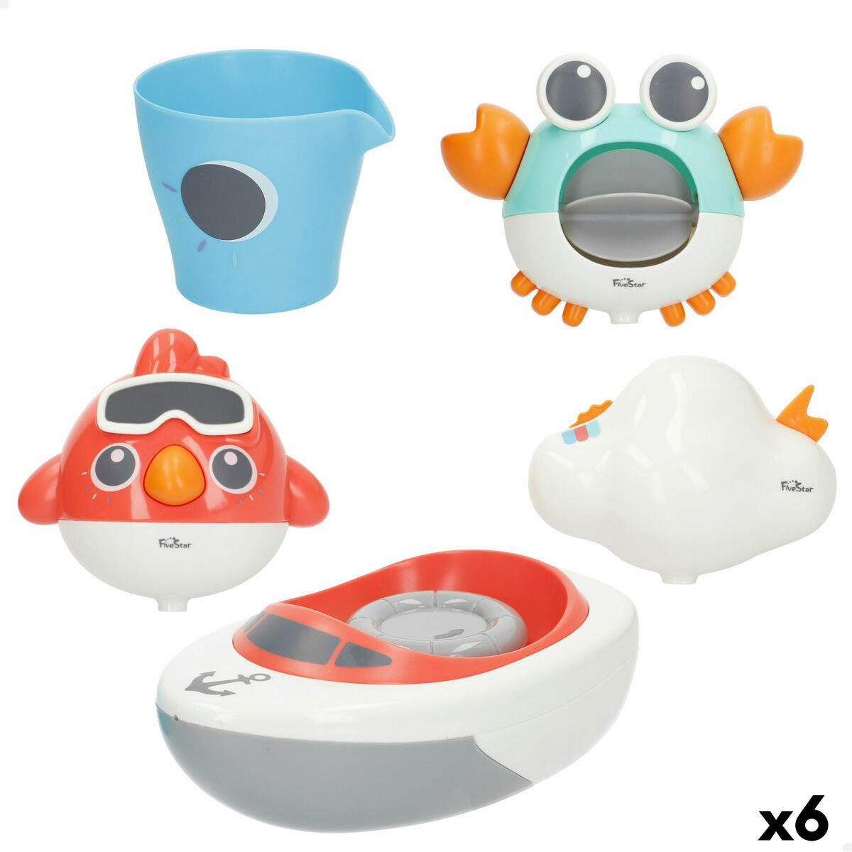 Jucării pentru Baie Colorbaby 16 x 6,5 x 9 cm 6 Unități - Acasă și bucătărie, Baie