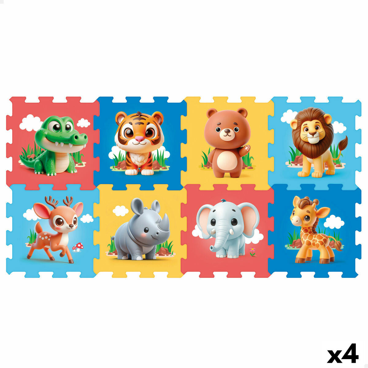 Covor Puzzle Colorbaby Plastic EVA 114 x 58 cm 8 Piese (4 Unități) - Jucarii si jocuri, Puzzle-uri și puzzle-uri