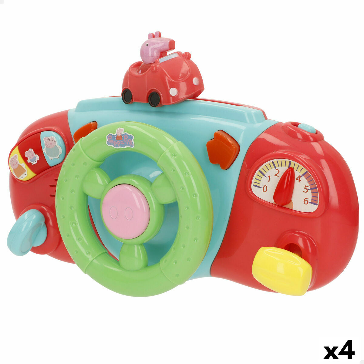 Volan pentru cărucior Peppa Pig 26 x 17 x 7 cm (4 Unități) - Bebelus, Jucăriile copilăriei timpurii