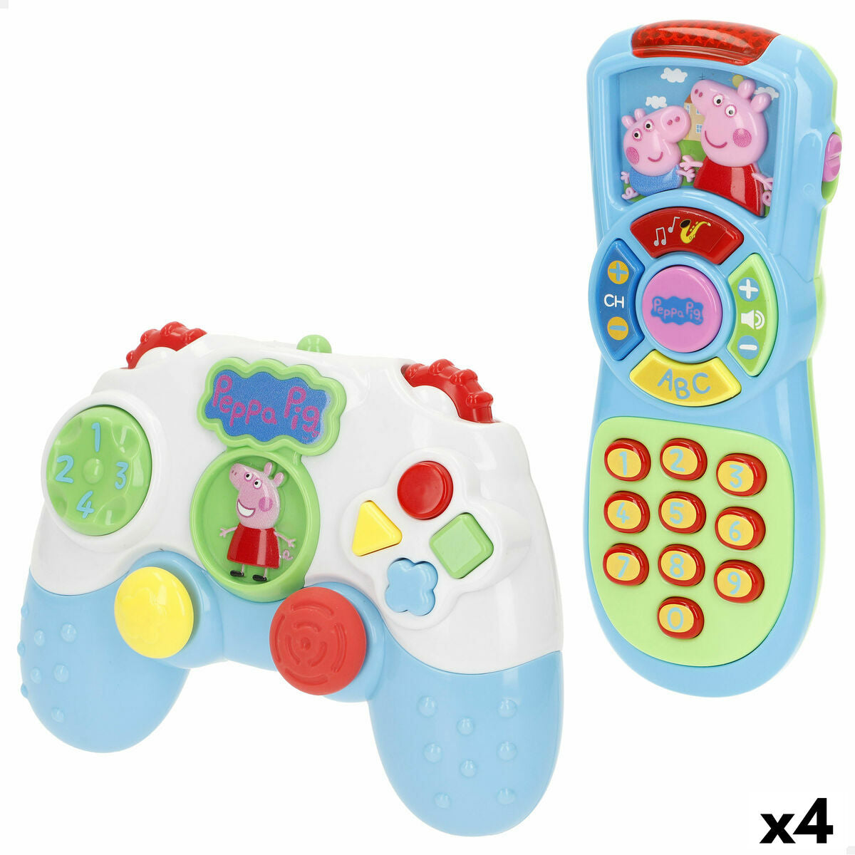 Telefon Inteligent pentru Învățat Peppa Pig 15 x 11 x 5 cm (4 Unități) - Bebelus, Jucăriile copilăriei timpurii