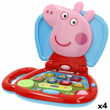 Laptop jucărie Peppa Pig Engleză 20 x 17 x 14 cm Multicolor (4 Bucăți) - Jucarii si jocuri, Jucării electronice