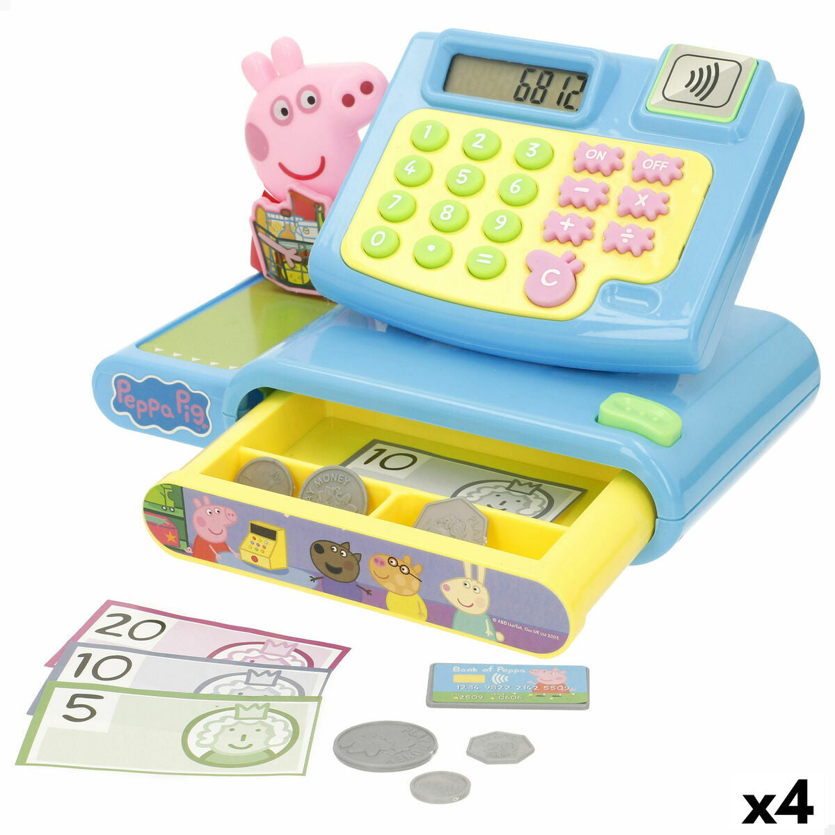 Casă de marcat de jucărie Peppa Pig 19 x 15 x 13 cm (4 bucăți) - Jucarii si jocuri, Imitații de jocuri