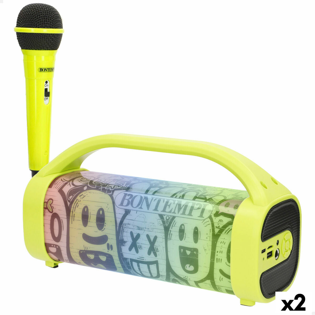 Difuzor cu Microfon Karaoke Bontempi - Jucarii si jocuri, Instrumente muzicale pentru copii