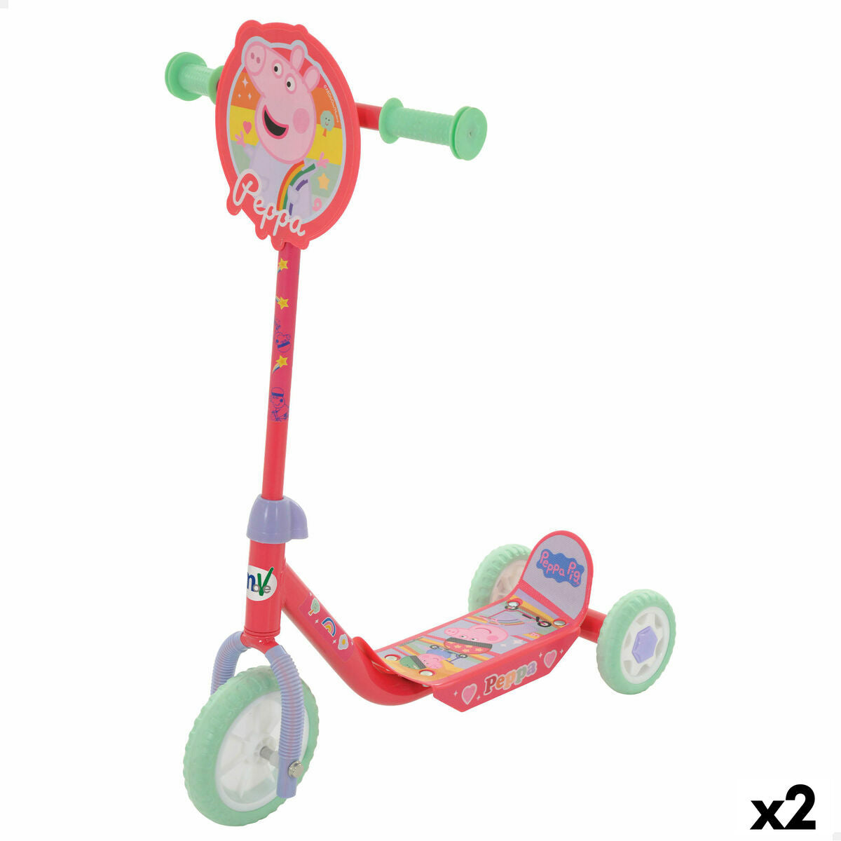 Trotinetă Scuter Peppa Pig (2 Unități) - Jucarii si jocuri, În aer liber și sport