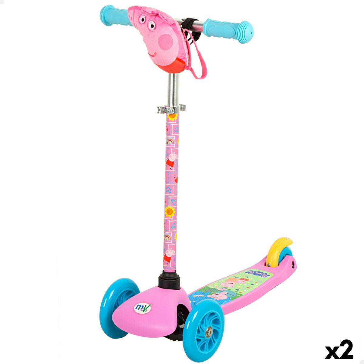 Trotinetă Scuter Peppa Pig (2 Unități) - Jucarii si jocuri, În aer liber și sport
