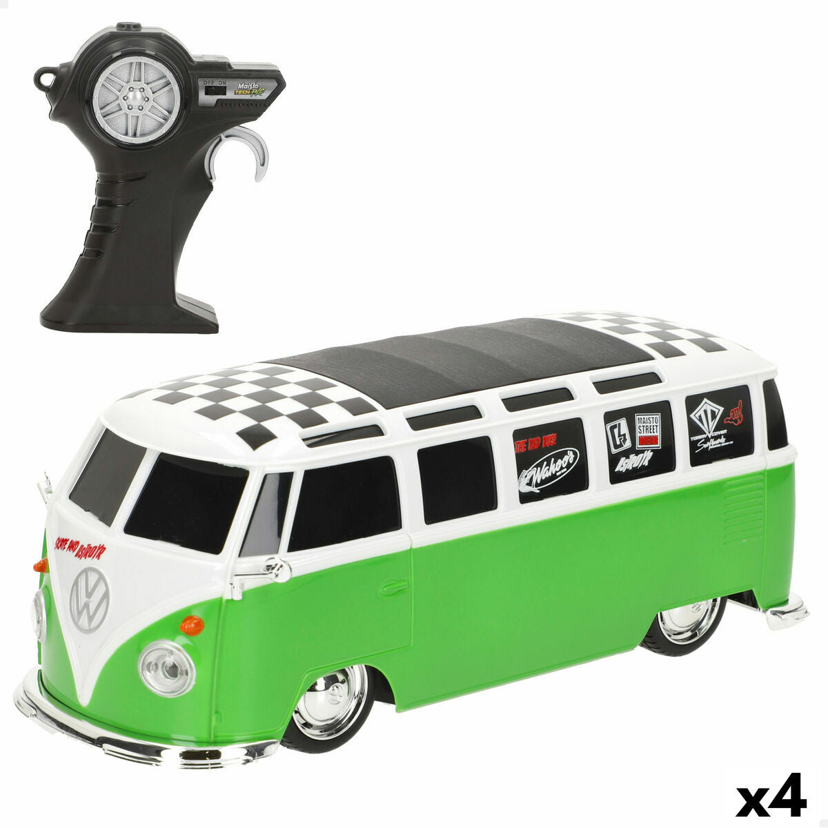 Mașină Radio Control Volkswagen COMBI 20 x 8 x 9 cm (4 Unități) - Jucarii si jocuri, Vehicule