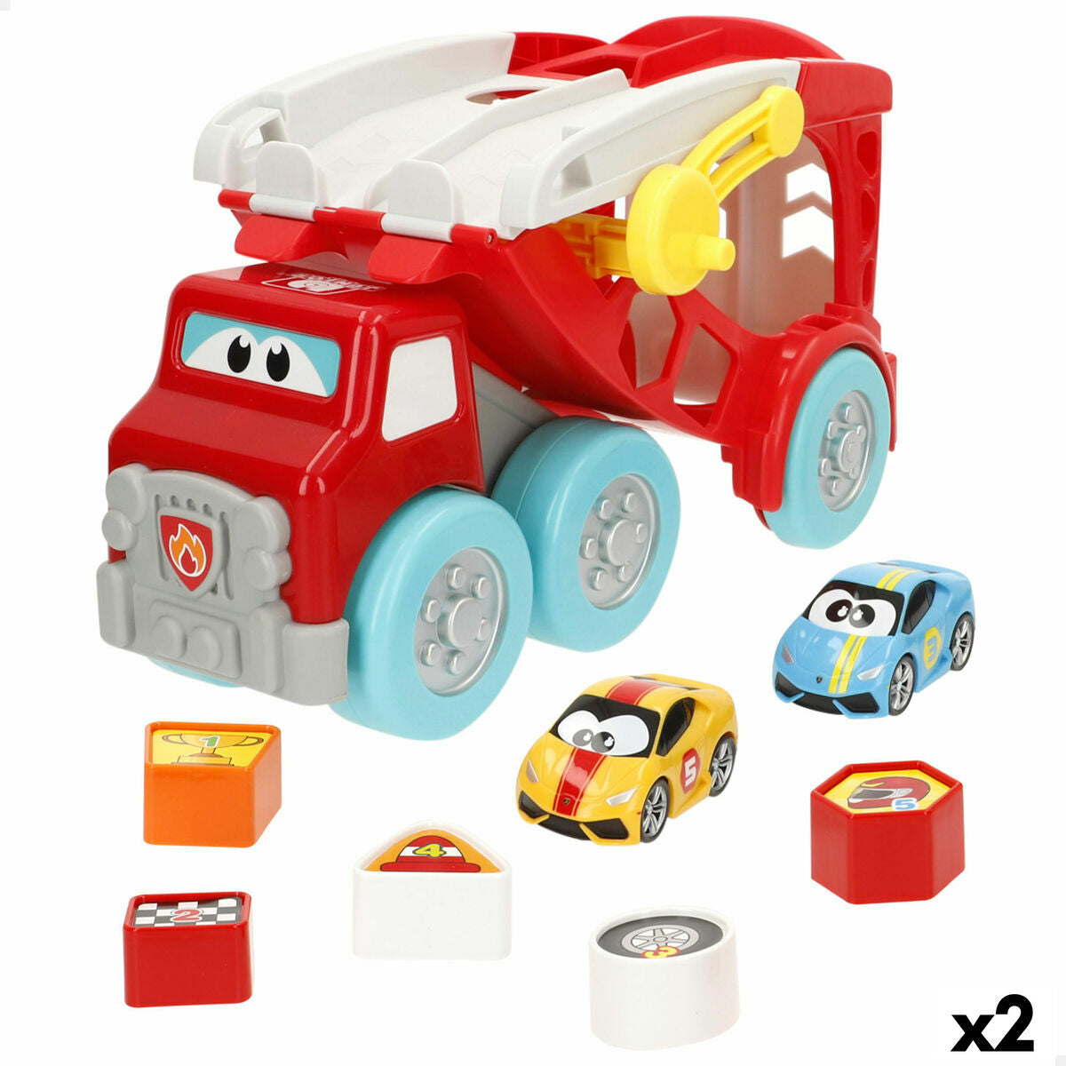 Camion Autotransporter și Mașini 8 Piese (2 Unități) - Jucarii si jocuri, Vehicule