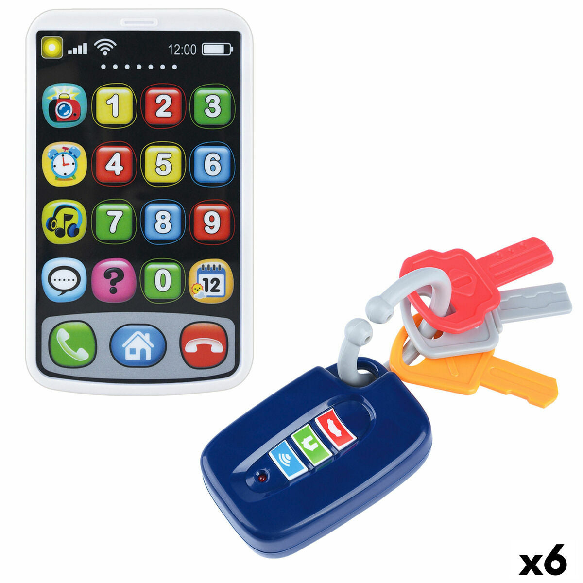 Telefon jucărie PlayGo 7 X 11 X 2 CM (6 Unități) - Jucarii si jocuri, Imitații de jocuri